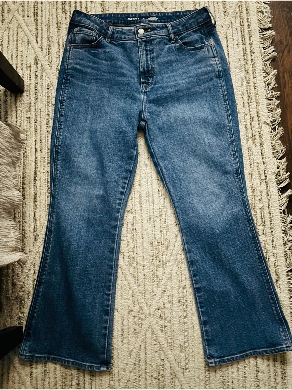 Old Navy Dark Blue Flare Wide-Leg Jeans